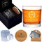 Geschenk 41 geburtstag männer, Whiskeyglas-Set in Geschenkbox, Deko zum 41. Geburtstag für frauen, Mann, Vater, und Ehemann - Eiskugelform & Untersetzer & Geschenkkarte