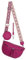 EAAKIE Bauchtasche Umhängetasche Crossbody-Bag Hüfttasche Kunstleder Italy-Design (FUSCHIA)
