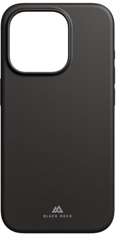 Black Rock Hülle für iPhone 15 Pro Max (MagSafe kompatibel, Wireless Charging kompatibel, slim, ultraslim, antibakteriell, Cover, Handyhülle für iPhone 15 Pro Max, Case, Silikonhülle, Silikon) schwarz