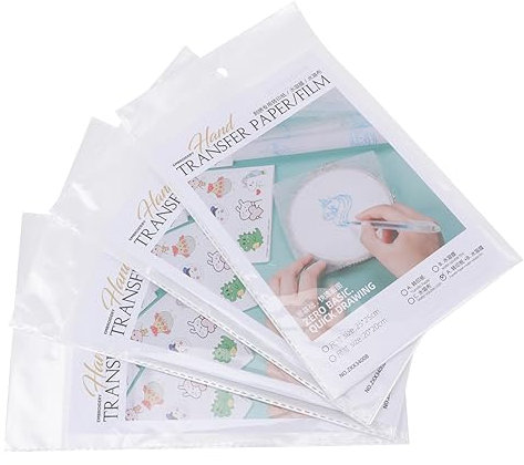 16 Stücke Stickvlies Wasserl Sliche Folie Transparent für Maschinen und Handstickerei Stickstabilisator Zum Aufbügeln