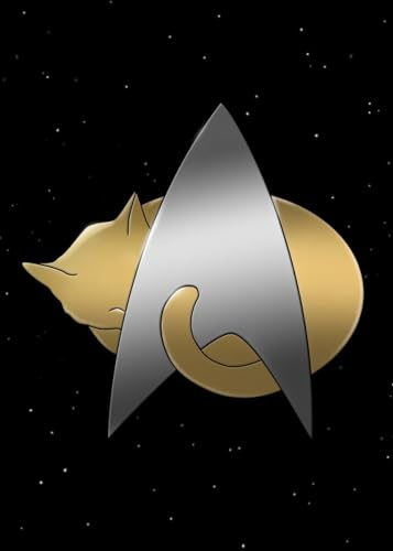 Displate Offiziell Star Trek MetallPoster Magnetische Befestigung Inklusive Lizenziert Bilder Hochwertiges Poster The Next Generation Cats Star Trek Cat Logo 45 cm x 32 cm