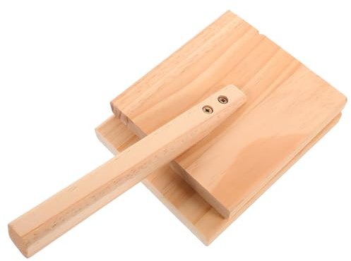 Kichvoe Wood Tortilla Press, Dumpling Press Maker Manual Skin Maker Pressers Dumpling Skin Press Corn Sugar Pancakes Skin Dough Pie Ravioli Maker for Crepe Pancake