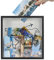 GraduationMall Cornice per Archivio Avventura, 11,5 x 11,5 cm, Scatola dei Ricordi da Viaggio Con Design Mappa del Mondo, Slot per Biglietti, Nera