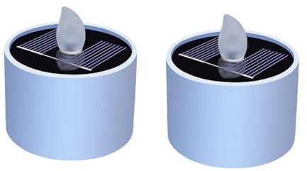 2st LED Kerzen, Flammenlose Kerzenlicht Solar, Solar, Warmweiß Licht Solar Für Außen Wasserdicht, Wiederverwendbare LED, Für Garten Balkon Hof Weg Hochzeit Dekoration