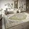 Villeroy & Boch Kurzflor Teppich Etienne - Orientalischer Wohnzimmerteppich - Dicht gewebt mit Fransen - Klassischer Teppich für Wohnzimmer, Schlafzimmer, Esszimmer, Flur – Grün Creme, 190x285cm
