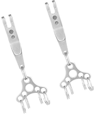 BCOATH 2pcs Pendent Keychain Belt Key Holder Belt Clip Keychain Climbing Rope Keychain Key Chains for Men Key Ring Buckle Carabiner Keychain Clip Climbing Buckle Stainless Steel Silver