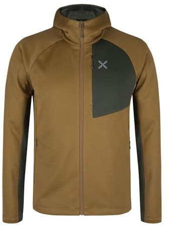 MONTURA Groove Maglia da Uomo in Pile Polartec con Cappuccio Calda e Traspirante Invernale mmap70x Colore Marrone L