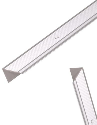 20 x siwitec Treppenkantenprofil 2 m, Aluminium, silberfarbig eloxiert, 45 x 23 x 2,5 mm, Treppen Kantenschutz, Treppenstufen Schutzprofil, Übergangsprofil