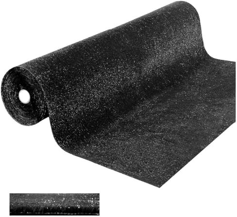 Kunstrasen, Teppichläufer, schwarz, 7 mm, für Haus, Geschäft, Fitnessstudio, Garten, Kunstrasen, 1 x 5 m