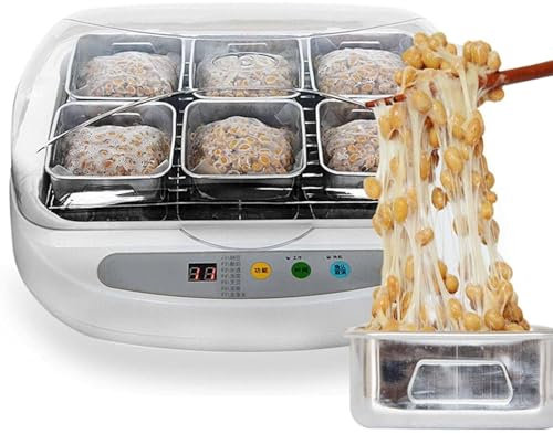 KIUYTOPNV Yogurtera eléctrica for natto con Panel de Control Inteligente y Temperatura Ajustable for Bares y postres en casa.