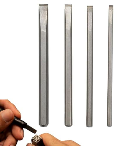 Veesper Stone Carving Tools, Anti-Slip Metal Engraving Kit with Precision Cutter, Ideal for Marble, Granite, Soapstone, Seal Cutting & Fine Art Works