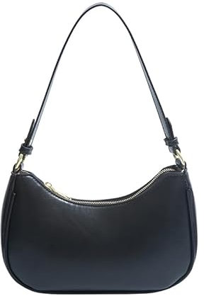 CHANGYUE Women PU Leder Mode -Unterarm -Tasche mit Reißverschluss Crossbody Tasche Feste Farben -Schulter -Achselhöhlen -Tasche for Reiseurlaub Pendler Damen Käufer Tasche