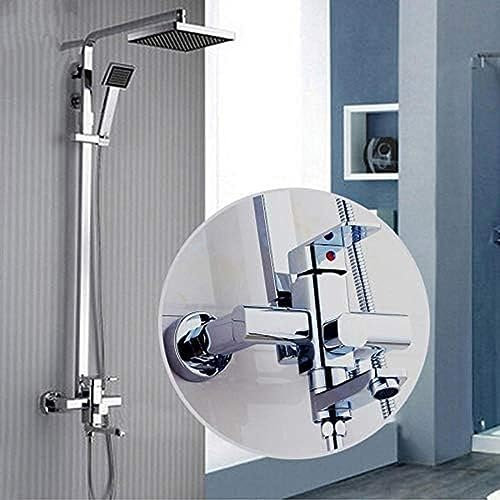 Kit doccia, moderno cromio piovoso set doccia set di rubinetti cucina in plastica con doccia con doccia a mano Miscelatore spray a spruzzo muro montato