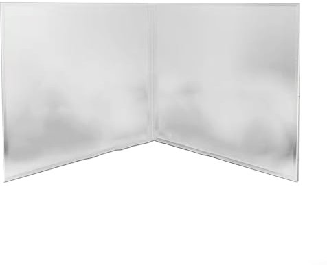 Pannello paraschizzi pieghevole in acciaio inox per cucina, protezione dagli schizzi d'olio, per fornelli a gas, cottura con rivestimento resistente al calore, superfici antiaderenti, argento (29 x 40