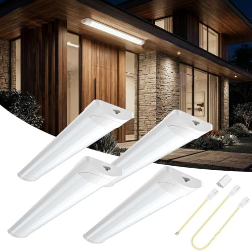 Viugreum 4 Stück LED Leuchtstoffröhre 90cm, Feuchtraumleuchte Röhre 30W LED Deckenleuchte Lampe, 4500K Neutralweiß Leuchtstofflampe, Werkstattlampe Wannenleuchte lampe für Keller, Garage, Küche