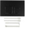 BlesConi for GEBERIT Dual Flush Plate Chrome Button Frame for Toilet 164x246x12mm(Black)