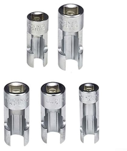 3/8 Connection Hexagonal Sleeve Removal Tool for Diesel Fuel Injector Pipe and Oxygen Sensor Wrench Designed for Tight Spaces and Fuel Injector Nut Handling (14mm)