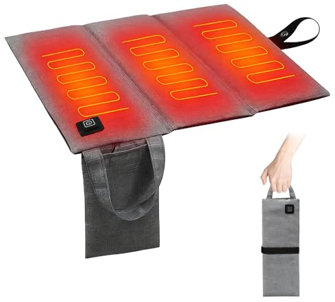 Mineup USB Heizkissen, 40 x 14 cm Elektrisches Heizkissen, 3 Heizmodi, Elektrische Wärmekissen, Mobiles Wärmekissen Elektrisch für Outdoor Bleicher, Angeln, Camping