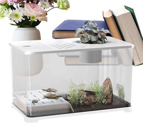 Fischaquarium | Big Fish Tank Starter Kits für Aquarium – Panoramic HD moderner Behälter, Schreibtischdekoration für Betta Guppy Shrimp Turtle Pflanzen Tischanzeige