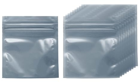 sourcing map 30pcs Antistatic Bags 3.1x3.5 (8x9cm) ESD Shielding Bag | Resealable,Double-Layer Anti Static for GPU Hard Drive HDD SSD LED Lights Electronic Device