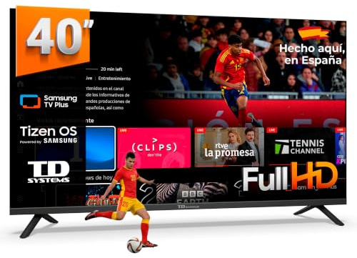 TD Systems - Smart TV 40 Pulgadas Full HD con Tizen OS 8.0 Powered by Samsung, Televisión HDR10 con Sintonizador Triple, Televisores del 2026 | PRIME40C22TIZEN