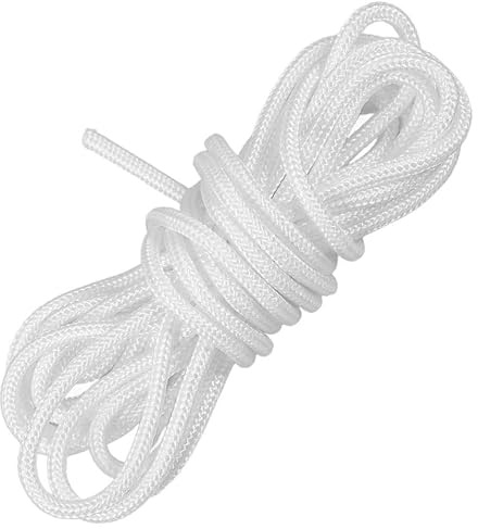Cordon de Parasol de Terrasse en Nylon Blanc, 5m, Pièce | Corde pour Parasol, Installation Rapide, Stabilité Renforcée pour Jardin et Cour, Protection D'ombrage