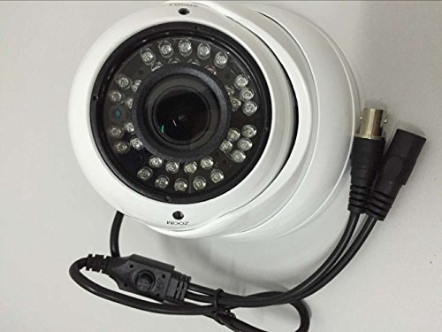 BW BWT37 CCTV Camera 700 TVL Sony CCD Dome Camera 2.8-12mm varifocal lens Vandalproof Weatherproof Metal Housing Surveillance Camera with OSD Menu for Home Security Indoor/Outdoor Use