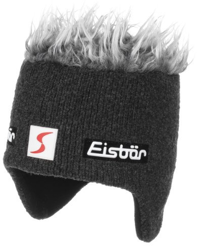 Eisbär Mütze Haube Skiteam Skimütze Winterhaube Cocker 508 grau - schwarz