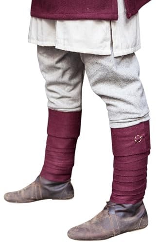 Burgschneider - Wollwadenwickel Aki - Rot (Standard, für Damen & Herren, Wolle) Historisch - Early Medieval, Viking