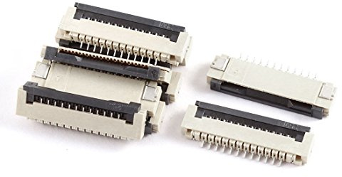 sourcing map a15070400ux0715 10 Pcs Clamshell Type Bottom Port 12 Pins 1.0mm Pitch FFC FPC Sockets Connector, Multi-Colour, Set of 10 Pieces
