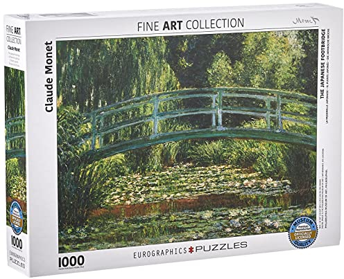 EuroGraphics 6000-0827 Puzzle Claude Monet Die japanische Fußgängerbrücke (1000 Teile, Mehrfarbig)