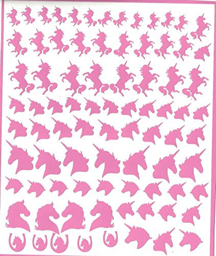 Unicorn Collection (# Unicorn Press on nail Stickers ~ Pink #)