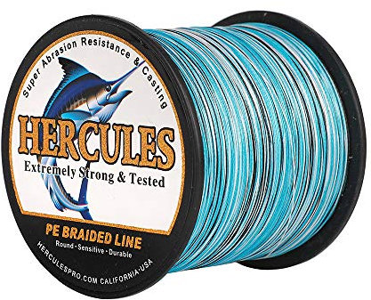 HERCULES Super Cast 100m - 2000m Yards Geflochtene Angelschnur 10lb - 300lb Test für Salzwasser Süßwasser PE Geflecht Fischdraht Superline 8 Stränge