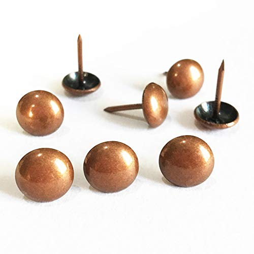 500 pezzi molto: D11 mm x L17 mm Rame Antico Placcato Divano Tappezzeria Puntine in Legno Mobili Decorative Hobnail Pollice Chiodi Casa Fai Da Te Tappezzeria Chiodi (rame)