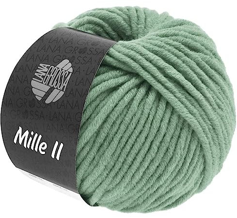 LANA GROSSA Mille II | Strapazierfähiges Mischgarn mit Merinowolle, waschmaschinenfest | Handstrickgarn aus 50% Schurwolle & 50% Acryl | 50g Wolle zum Stricken & Häkeln | 55m Garn FB116