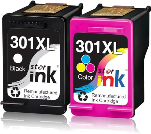 starink 301XL Remanufactured for HP 301 Ink Cartridges Black and Colour Compatible with HPEnvy 5530 4500 5532 4504 4507 DeskJet 1000 1050 2540 3050 OfficeJet 2620 2622 4630 4632