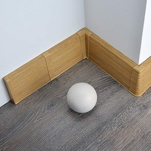 [DQ-PP] Angolo esterno 75 mm PVC rovere classico battiscopa laminato battiscopa in plastica PVC laminato decori battiscopa