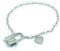 925 STERLING SILVER Heart Padlock Charm Cable Chain Bracelet 7.5 / 19 cm Long