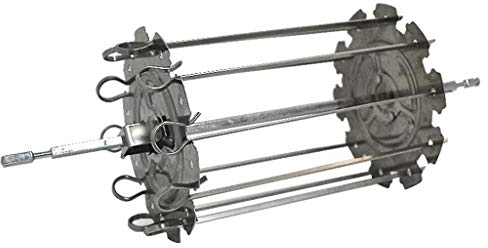Tubayia Edelstahl Schaschlikspieße Grillspieße BBQ-Spieße Ofen Drehspieß Fleischspieße (212 mm)