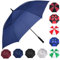 MRTLLOA Automatischer, öffnender, schwarzer Golf-Regenschirm, extra groß, übergroß, doppeltes Baldachin, belüftet, winddicht, wasserdicht, Stockschirme für Regen (Navy Blue, 62 Inch)