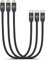 Galvanox Short iPhone Charging Cable (3 Pack) Apple MFi Certified USB C to Lightning 1ft Braided Charger Cords Compatible with iPhone XR/11/12/Pro Max (Red/Grey/Black)