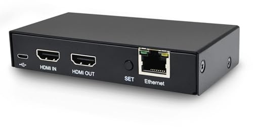 DDMALL HDMI-Video-Encoder für Live-Stream, H.264 H.265, Echtzeit 4K 60 Hz lokaler Loopout, unterstützt SRT HLS RTSP RTMP RTMPS UDP/TCP, HDMI-Video-Encoder für YouTube, Twitch (HEV-10)