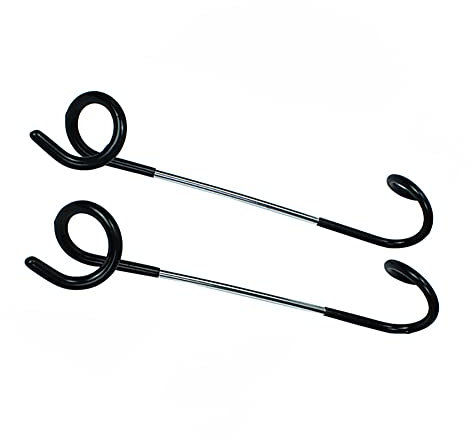 Alnicov 2 Pcs Camping Hook Hanger,Hook Lantern Lamp Hanger Tent Pole Post Hook Hanging for Fishing Camping Travelling Adventure,Black