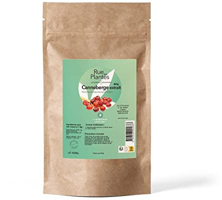 Canneberge Extrait Poudre 500g - Soutien Naturel contre les Infections Urinaires - Inclus Cuillère Doseuse