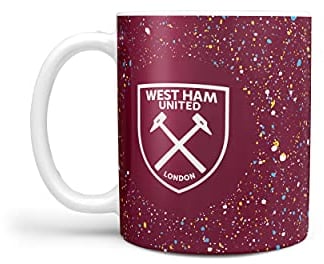 FOCO Premier League Football West Ham United Fan Paint Splatter Coffee Tea 375ml Mug