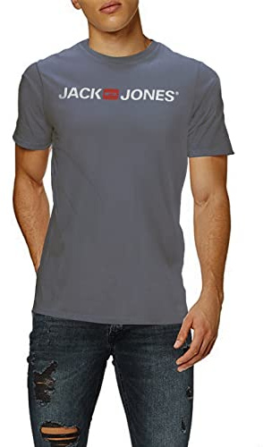 JACK & JONES T-Shirt pour Homme, Gris (Grisaille), XS, (12137126)