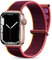 Maledan Nylon Armband Kompatibel mit Apple Watch Armband 44mm 38mm 42mm 40mm 41mm 45mm 46mm 49mm, Verstellbare Sport Armband Kompatibel mit iWatch Series 10 9 8 7 6 5 4 SE, 38mm/40mm/41mm, Pflaume