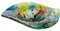 GILDE GLAS art Deko Schale - runde Glasschale Dekoration Wohnzimmer - handgebmalt - Ø ca. 46 cm