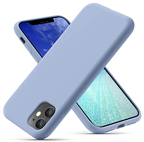 OitiYaa Silicone Case Compatible with iPhone 11 Case 6.1 Inch, Soft Ultra Slim Protective Shockproof Liquid Silicone Phone Case with Anti-Scratch Microfiber Lining,Sierra Blue
