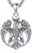 CELESTIA Pentagramm Kette mit Odin Rabe Krähe Anhänger Silber 925 Halskette Wikinger Schmuck Herren Amulett Vikings Talisman Wicca Witcher Geschenk für Männer Frauen